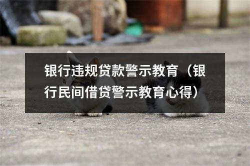 银行违规贷款警示教育（银行民间借贷警示教育心得）