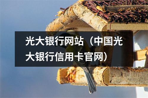 光大银行网站（中国光大银行信用卡官网）