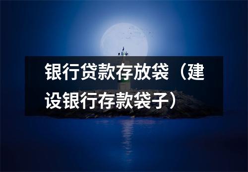 银行贷款存放袋(建设银行存款袋子)