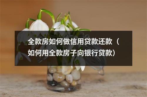 全款房如何做信用贷款还款（如何用全款房子向银行贷款）