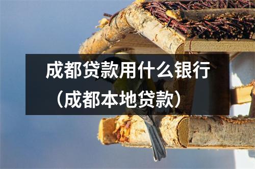成都贷款用什么银行（成都本地贷款）