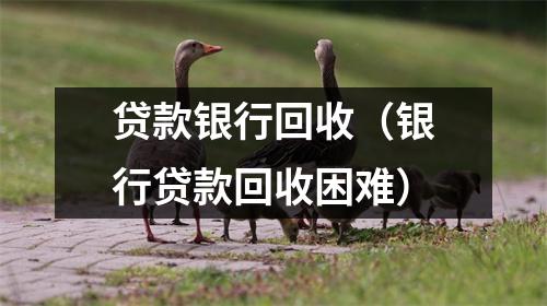 贷款银行回收（银行贷款回收困难）