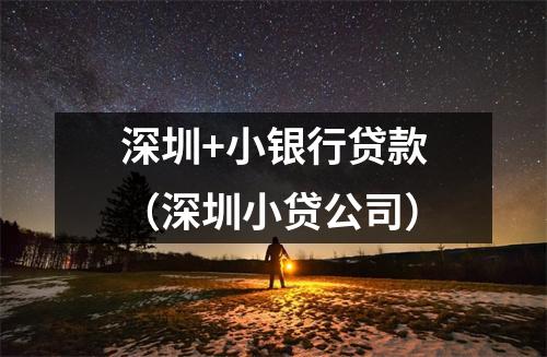 深圳+小银行贷款（深圳小贷公司）