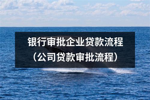 银行审批企业贷款流程（公司贷款审批流程）