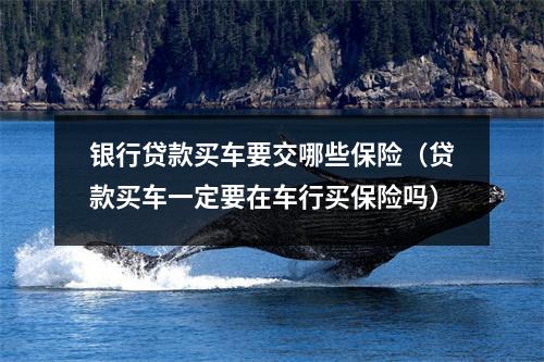 银行贷款买车要交哪些保险（贷款买车一定要在车行买保险吗）