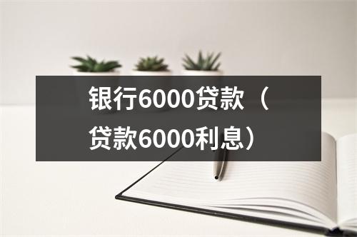 银行6000贷款（贷款6000利息）
