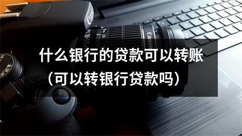 什么银行的贷款可以转账（可以转银行贷款吗）