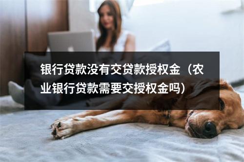 银行贷款没有交贷款授权金（农业银行贷款需要交授权金吗）