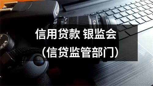 信用贷款 银监会（信贷监管部门）