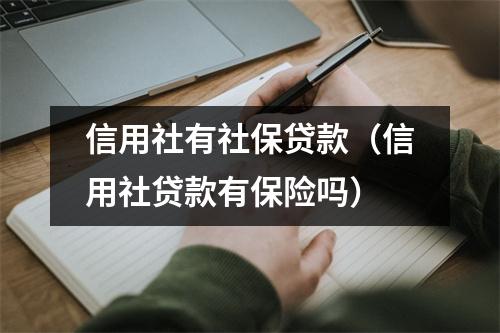 信用社有社保贷款（信用社贷款有保险吗）