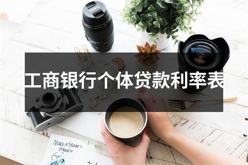 工商银行个体贷款利率表