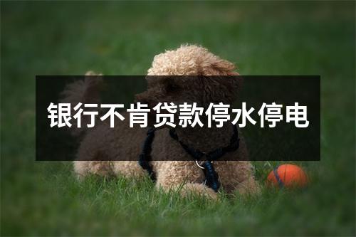 银行不肯贷款停水停电