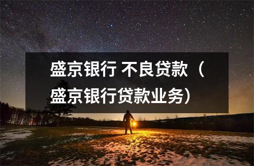 盛京银行 不良贷款（盛京银行贷款业务）
