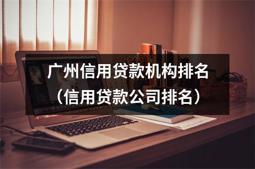 广州信用贷款机构排名（信用贷款公司排名）