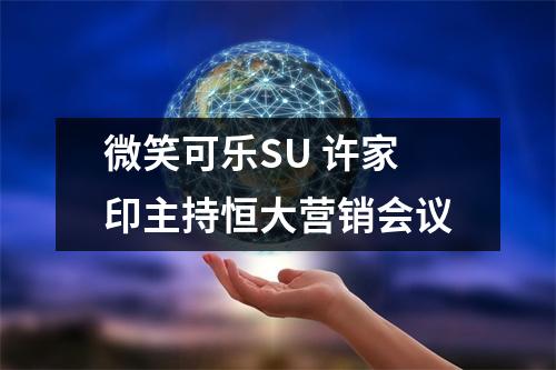 微笑可乐SU 许家印主持恒大营销会议