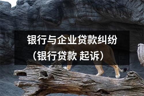 银行与企业贷款纠纷（银行贷款 起诉）