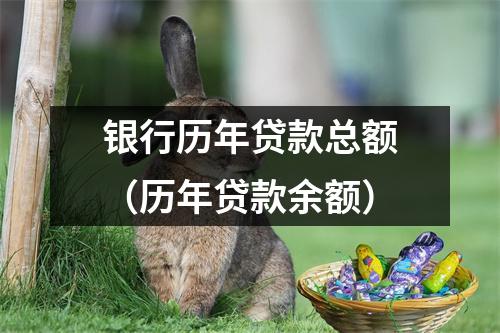 银行历年贷款总额（历年贷款余额）