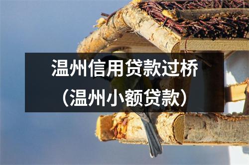 温州信用贷款过桥（温州小额贷款）