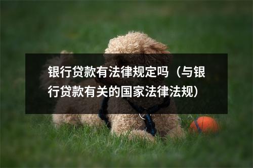 银行贷款有法律规定吗（与银行贷款有关的国家法律法规）