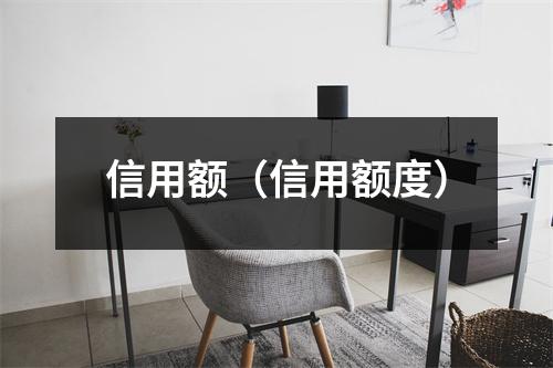 信用额（信用额度）