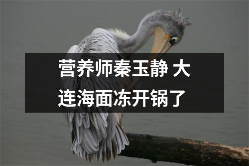 营养师秦玉静 大连海面冻开锅了