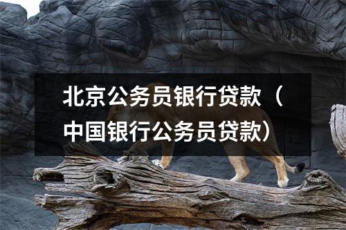 北京公务员银行贷款（中国银行公务员贷款）