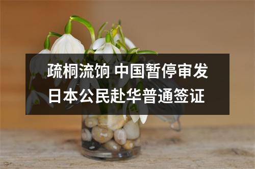 疏桐流饷 中国暂停审发日本公民赴华普通签证