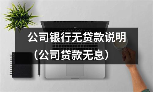 公司银行无贷款说明（公司贷款无息）