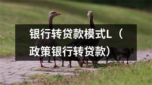银行转贷款模式L（政策银行转贷款）