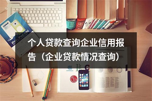 个人贷款查询企业信用报告(企业贷款情况查询)