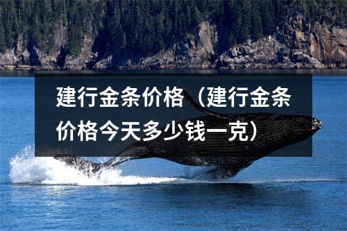 建行金条价格（建行金条价格今天多少钱一克）