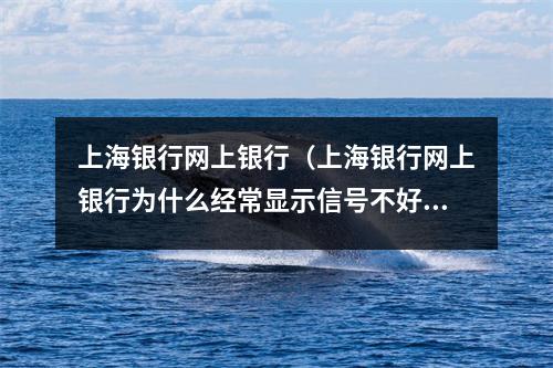 上海银行网上银行（上海银行网上银行为什么经常显示信号不好）