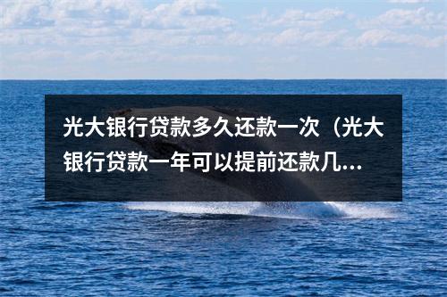 光大银行贷款多久还款一次（光大银行贷款一年可以提前还款几次）