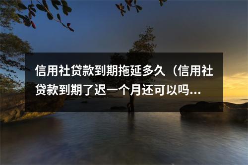 信用社贷款到期拖延多久（信用社贷款到期了迟一个月还可以吗）