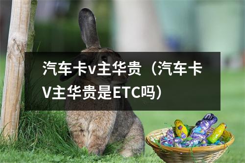汽车卡v主华贵（汽车卡V主华贵是ETC吗）