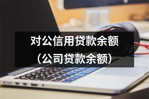 对公信用贷款余额（公司贷款余额）