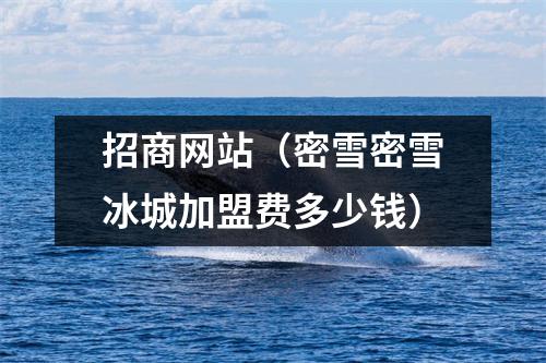 招商网站(密雪密雪冰城加盟费多少钱)