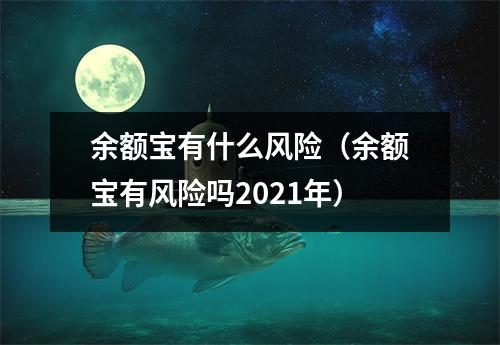 余额宝有什么风险（余额宝有风险吗2021年）