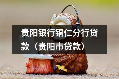 贵阳银行铜仁分行贷款（贵阳市贷款）