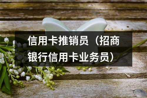 信用卡推销员（招商银行信用卡业务员）