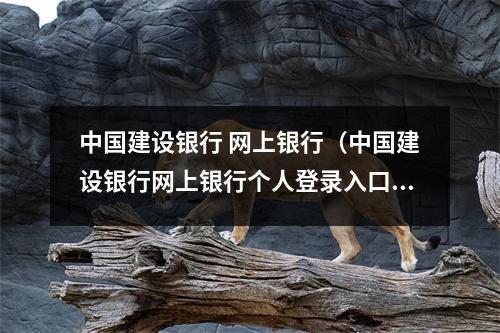 中国建设银行 网上银行（中国建设银行网上银行个人登录入口）