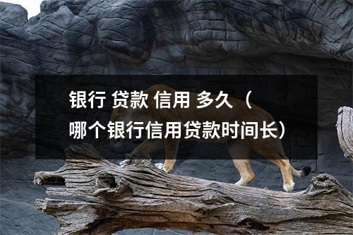 银行 贷款 信用 多久（哪个银行信用贷款时间长）