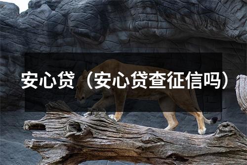 安心贷（安心贷查征信吗）