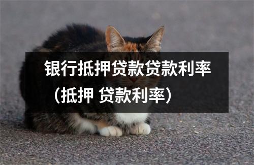 银行抵押贷款贷款利率（抵押 贷款利率）