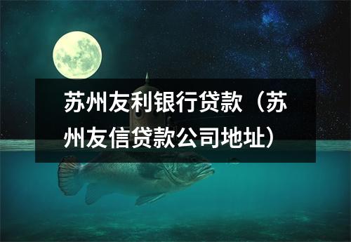 苏州友利银行贷款（苏州友信贷款公司地址）