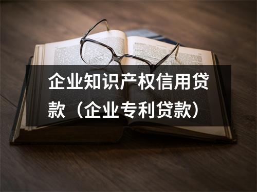 企业知识产权信用贷款（企业专利贷款）