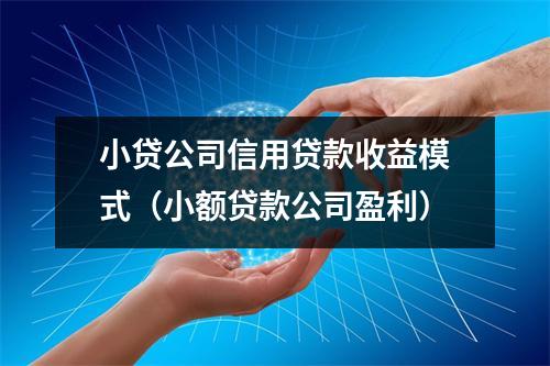 小贷公司信用贷款收益模式（小额贷款公司盈利）