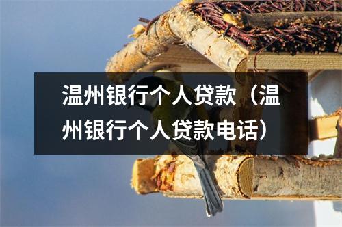温州银行个人贷款（温州银行个人贷款电话）