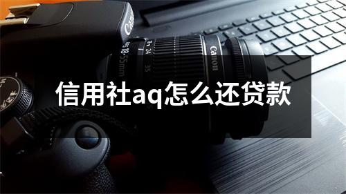 信用社aq怎么还贷款
