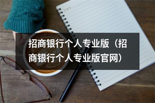招商银行个人专业版（招商银行个人专业版官网）